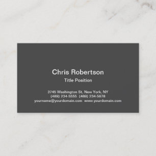 Stylish Trendy Grey Charming Business Card