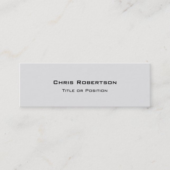 Stylish Trendy Grey Charming Business Card (Front)