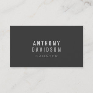 Stylish Trendy Grey Contemporary Business Card