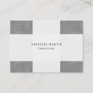 Stylish Trendy Grey Cross Pattern Plain Modern Business Card