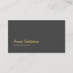 Stylish Trendy Grey Hair Stylist Unique Business Card