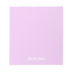 Stylish Trendy Lavender Purple Minimalist Girly Notepad