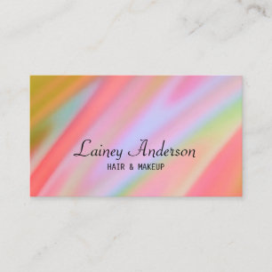 Stylish Trendy luxury pink orange green abstract Business Card