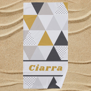 Stylish Trendy Modern Abstract Pattern Beach Towel