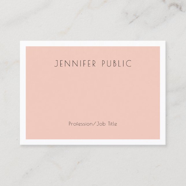 Stylish Trendy Modern Minimalist Design Template Business Card (Front)