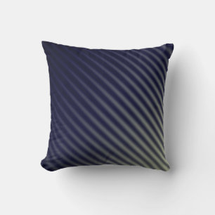 Stylish Trendy Navy Blue Stripe Pattern Cushion