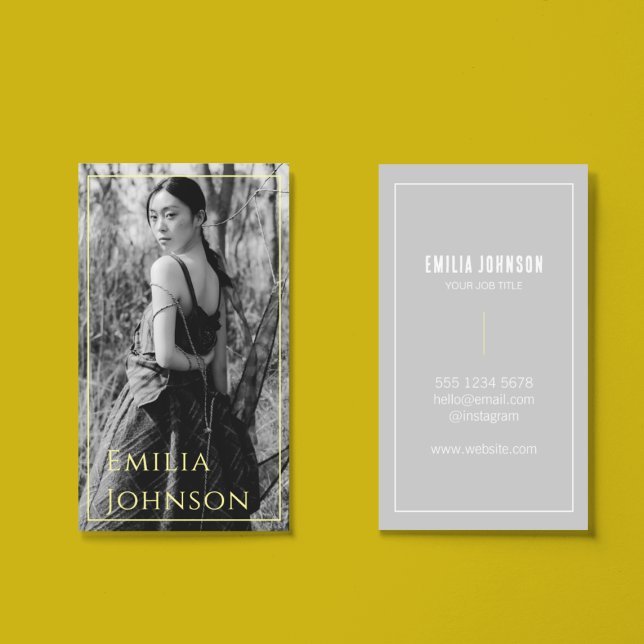 Stylish Trendy Photo Black & White Photographer Business Card (Creator Uploaded)