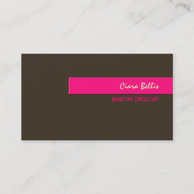 Stylish trendy retro colours business cards (Front)