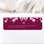 Stylish Trendy Script Christmas Return Address Label<br><div class="desc">Stylish Trendy Script Christmas label  return address with a festive Christmas background. Your names and address can easily be personalised for a unique label with a personal touch to pair with our holiday card range in the same design!</div>