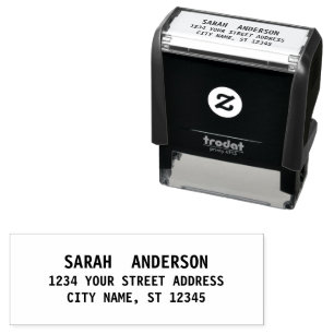 Stylish Trendy Script Return Address Self-inking Stamp