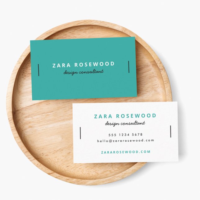 Stylish Trendy Sea Green Modern Minimal Business Card (Creator Uploaded)