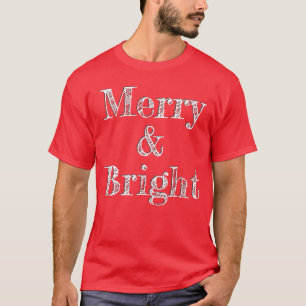 Stylish Trendy Urban Merry & Bright Christmas T-Shirt