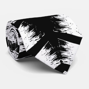 Stylish Tribal Black and White Neck Tie for Men