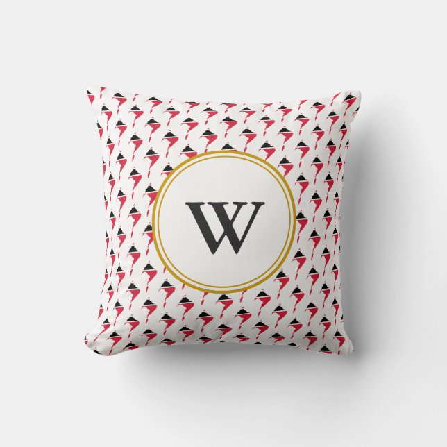 Stylish TRINIDAD & TOBAGO Blessed Nation Monogram Cushion (Front)