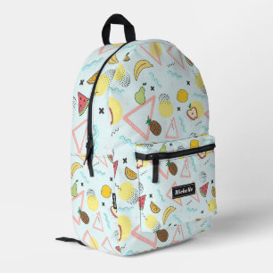 Stylish Tropical Summer Fruit Watermelon Blue Printed Backpack