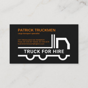 Stylish Truck Frame Cargo Haulage Business Card
