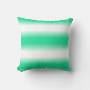 Stylish Turquoise Green White Minimalistic Cushion