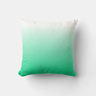 Stylish Turquoise Green White Minimalistic Cushion