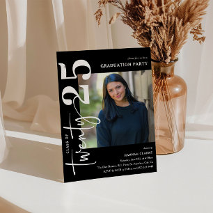 Stylish Twenty25 Photo Graduation Party Invitation