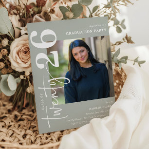 Stylish Twenty26 Photo Graduation Party Invitation