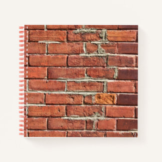 Stylish Two Tone Red Brick Wall Notebook