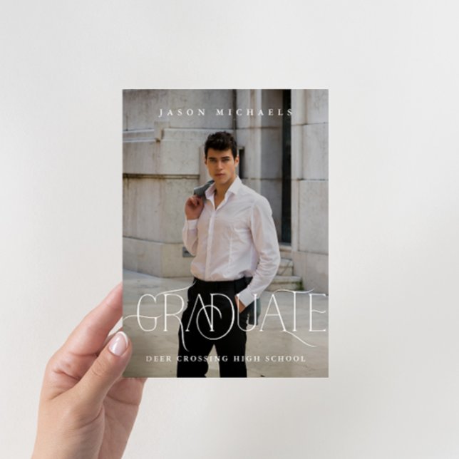 Stylish Type Photo Graduation Party Invitation (Creator Uploaded)