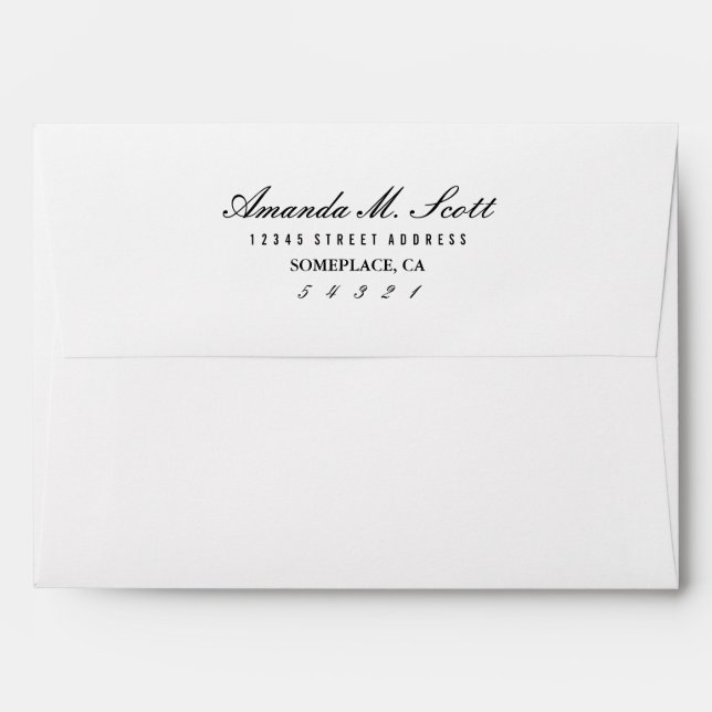 Stylish Type Pre Addressed Envelopes (Back (Top Flap))