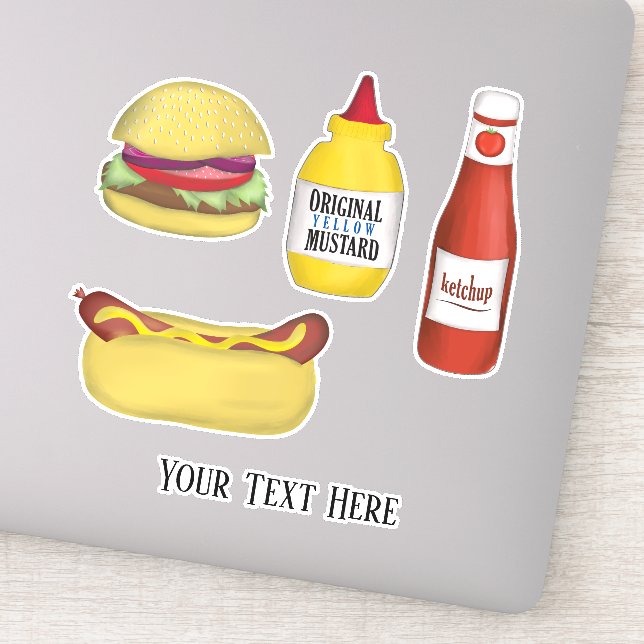 Stylish Typography Cute Colourful Hamburger Cute (Detail)