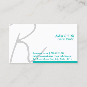 Stylish Typography Funeral Business Card