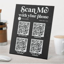 Stylish typography Modern QR code business