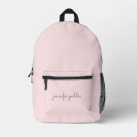 Stylish Typography Name Blush Pink Solid Colour