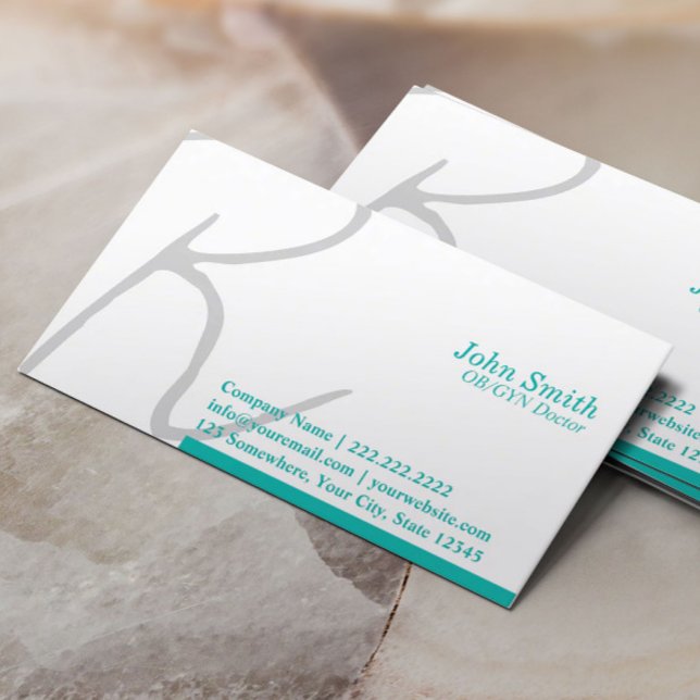 Stylish Typography OB/GYN Doctor Business Card (Creator Uploaded)
