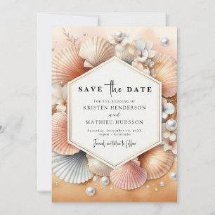 Stylish Unique Beach Wedding Save The Date