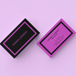 Stylish Unique Black & Purple Clean Casual Business Card