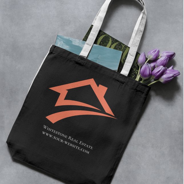 Stylish Unique Black Real Estate Agent Tote Bag (Stylish Unique Black Real Estate Agent Tote Bag)