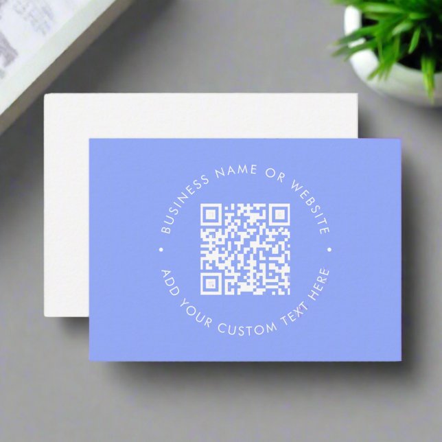 Stylish Unique Blue l Scannable QR CODE Website Business Card (Creator Uploaded)