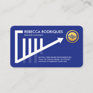 Stylish Upwards Trend Share Graph Financial Business Card