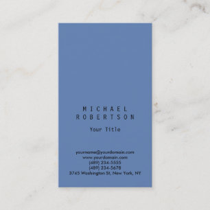 Stylish Vertical Glaucous Grey Plain Business Card
