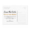 Stylish Vertical Save the Date Photo Postcard