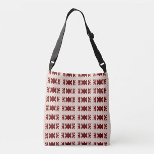 Stylish vertical stripes on burgundy crossbody bag