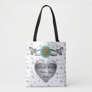 Stylish Victorian with Inspirational Life Quotes Tote Bag