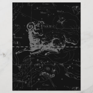 Stylish Vintage Aries Constellation by Hevelius