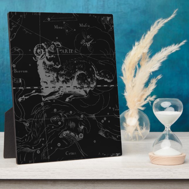 Stylish Vintage Aries Constellation by Hevelius Plaque (Side)