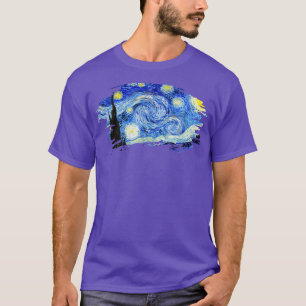 Stylish Vintage Art Starry Night Vincent Van Gogh  T-Shirt