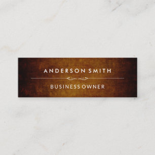 Stylish Vintage Brown Mini Business Card
