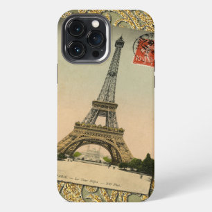 Stylish Vintage Chic Paris Eiffel Tower France iPhone 13 Pro Max Case