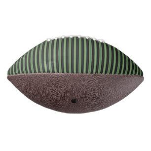 Stylish Vintage Olive Sage Green Black 3D Striped Football