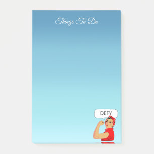 Stylish Vintage Woman Things To Do Post-it Notes