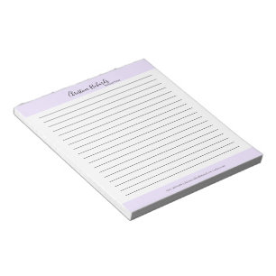 Stylish Violet Minimalist Lined Notepad