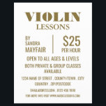 Stylish Violin Lessons Advertising Flyer<br><div class="desc">Stylish Violin Lessons Advertising Flyers By The Business Card Store.</div>